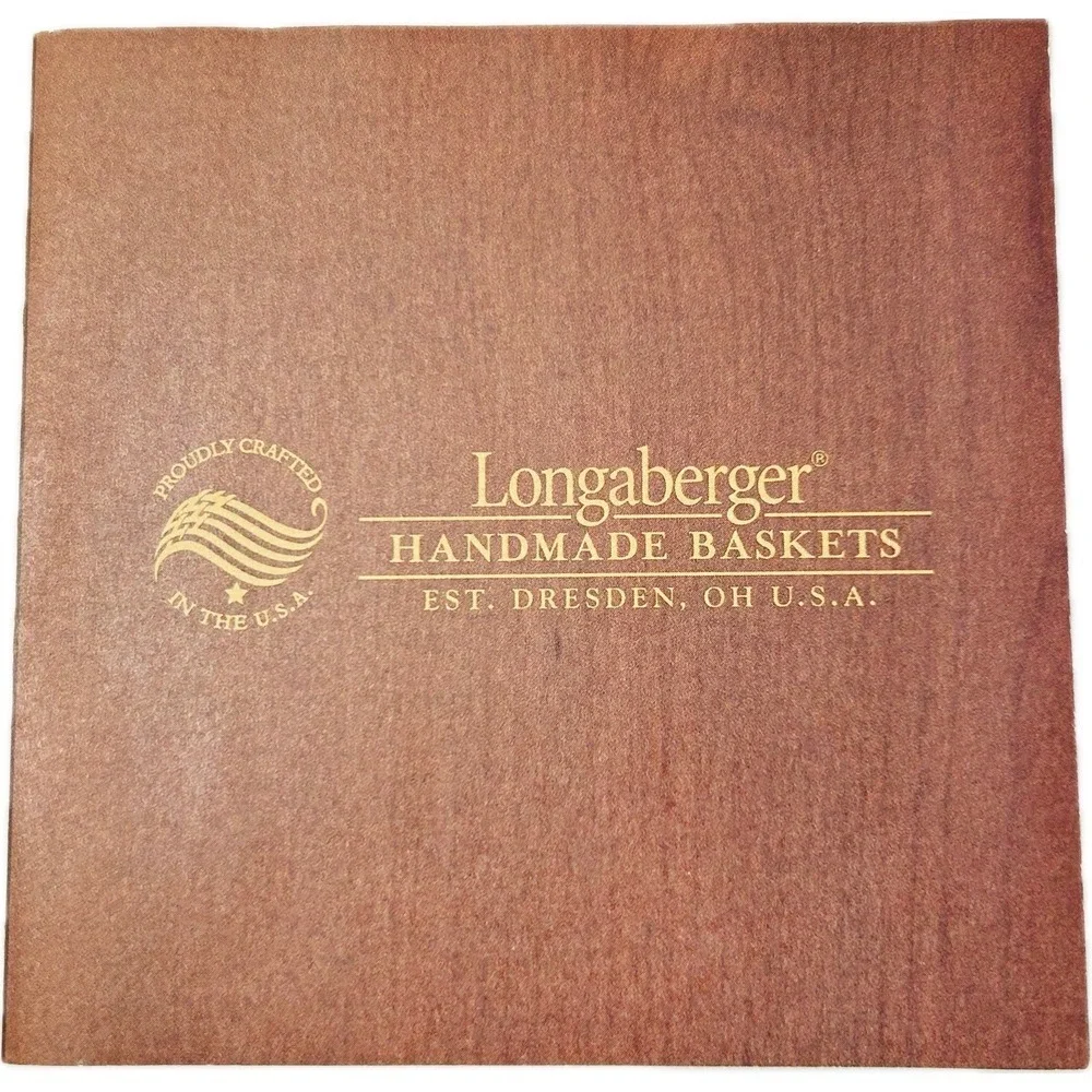 Longaberger Small CINNAMON FALL GOURD Basket w/ Lid Liner Tie-on Protector Flyer